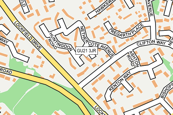 GU21 3JR map - OS OpenMap – Local (Ordnance Survey)