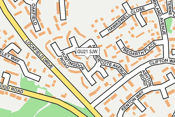 GU21 3JW map - OS OpenMap – Local (Ordnance Survey)