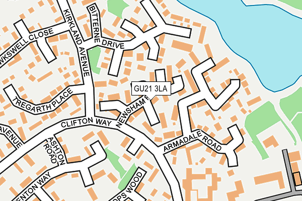 GU21 3LA map - OS OpenMap – Local (Ordnance Survey)