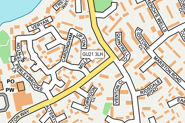 GU21 3LH map - OS OpenMap – Local (Ordnance Survey)