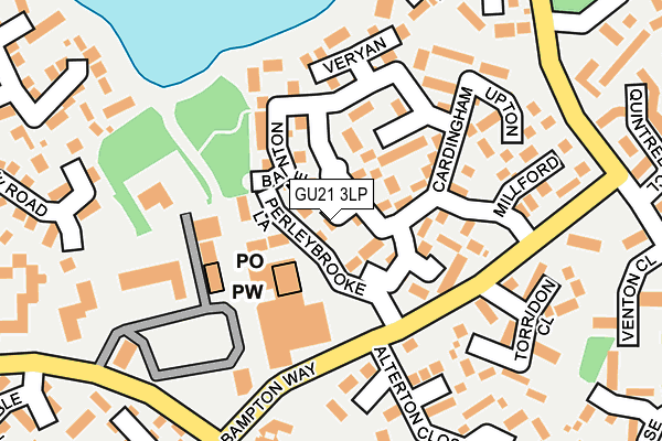 GU21 3LP map - OS OpenMap – Local (Ordnance Survey)