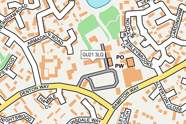 GU21 3LQ map - OS OpenMap – Local (Ordnance Survey)