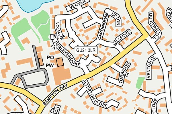 GU21 3LR map - OS OpenMap – Local (Ordnance Survey)