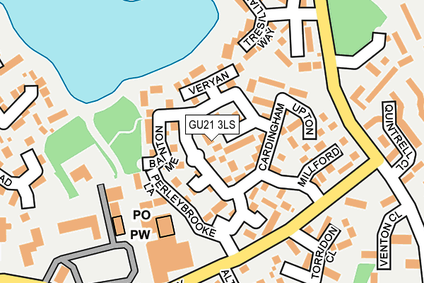 GU21 3LS map - OS OpenMap – Local (Ordnance Survey)