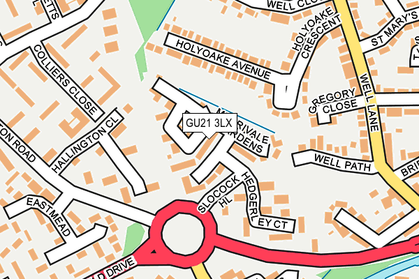 GU21 3LX map - OS OpenMap – Local (Ordnance Survey)