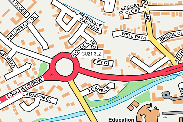 GU21 3LZ map - OS OpenMap – Local (Ordnance Survey)