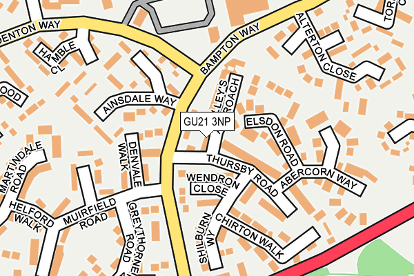 GU21 3NP map - OS OpenMap – Local (Ordnance Survey)