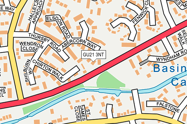 GU21 3NT map - OS OpenMap – Local (Ordnance Survey)