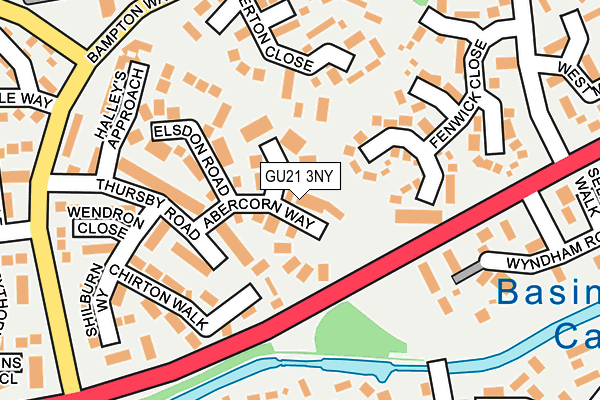 GU21 3NY map - OS OpenMap – Local (Ordnance Survey)