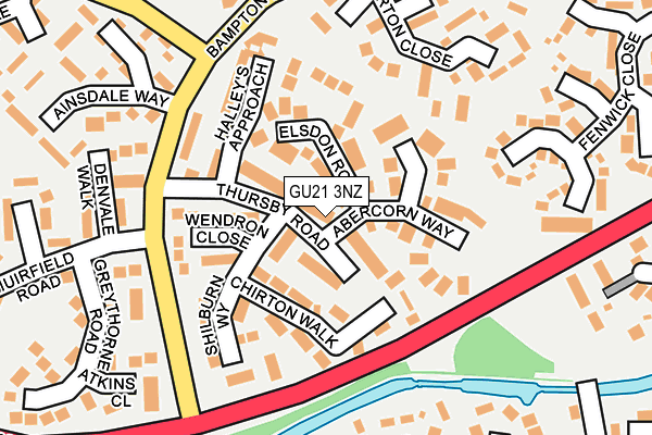 GU21 3NZ map - OS OpenMap – Local (Ordnance Survey)
