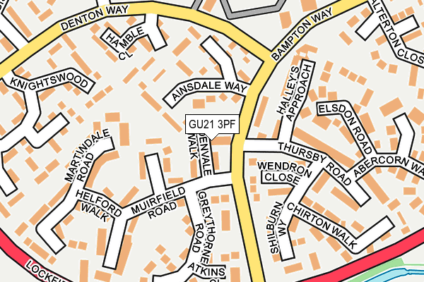 GU21 3PF map - OS OpenMap – Local (Ordnance Survey)