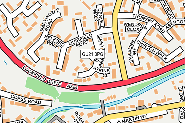 GU21 3PG map - OS OpenMap – Local (Ordnance Survey)