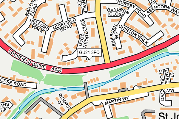 GU21 3PQ map - OS OpenMap – Local (Ordnance Survey)