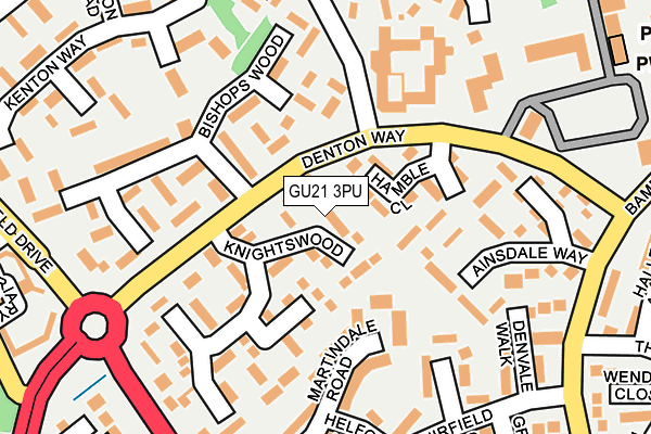 GU21 3PU map - OS OpenMap – Local (Ordnance Survey)