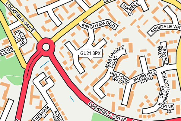 GU21 3PX map - OS OpenMap – Local (Ordnance Survey)