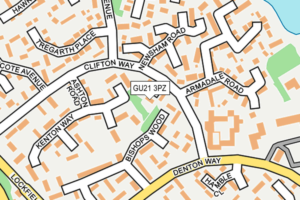 GU21 3PZ map - OS OpenMap – Local (Ordnance Survey)