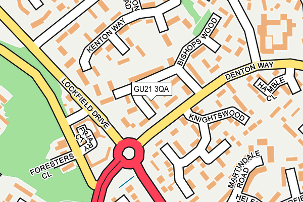 GU21 3QA map - OS OpenMap – Local (Ordnance Survey)