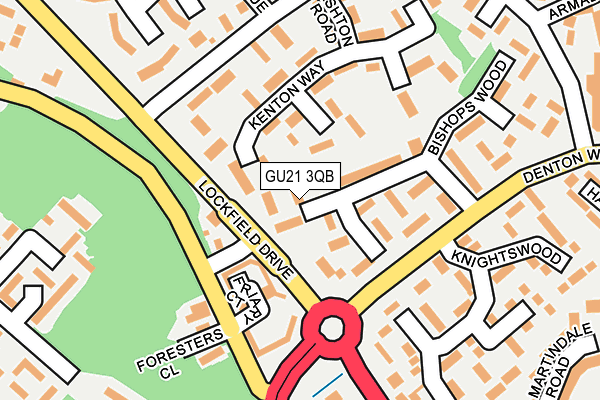 GU21 3QB map - OS OpenMap – Local (Ordnance Survey)