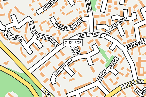 GU21 3QF map - OS OpenMap – Local (Ordnance Survey)