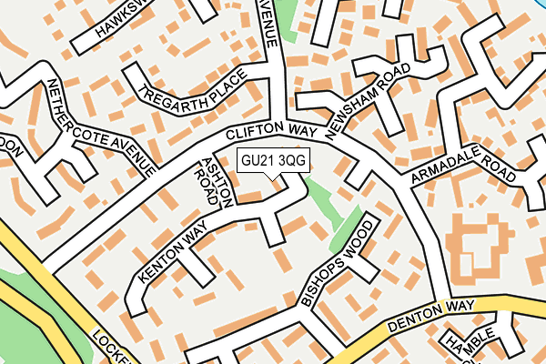 GU21 3QG map - OS OpenMap – Local (Ordnance Survey)