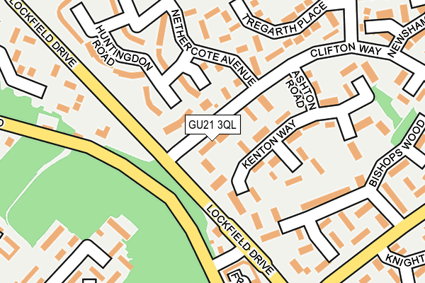 GU21 3QL map - OS OpenMap – Local (Ordnance Survey)