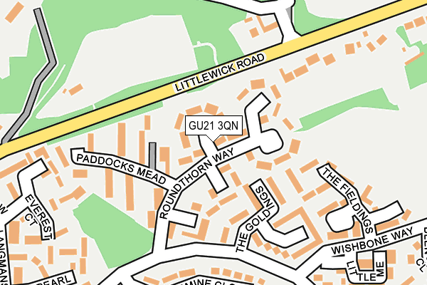 GU21 3QN map - OS OpenMap – Local (Ordnance Survey)