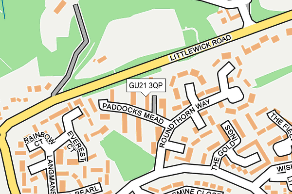 GU21 3QP map - OS OpenMap – Local (Ordnance Survey)