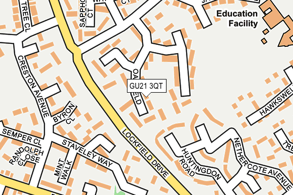 GU21 3QT map - OS OpenMap – Local (Ordnance Survey)