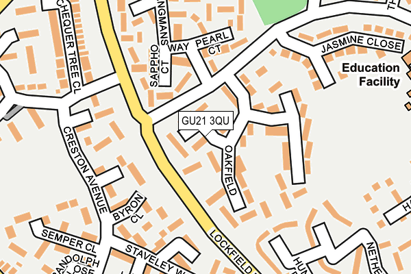 GU21 3QU map - OS OpenMap – Local (Ordnance Survey)