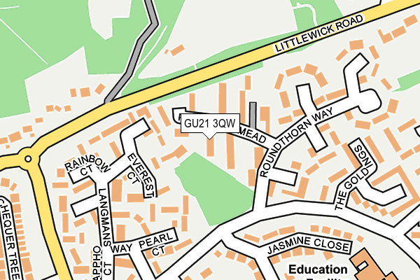 GU21 3QW map - OS OpenMap – Local (Ordnance Survey)