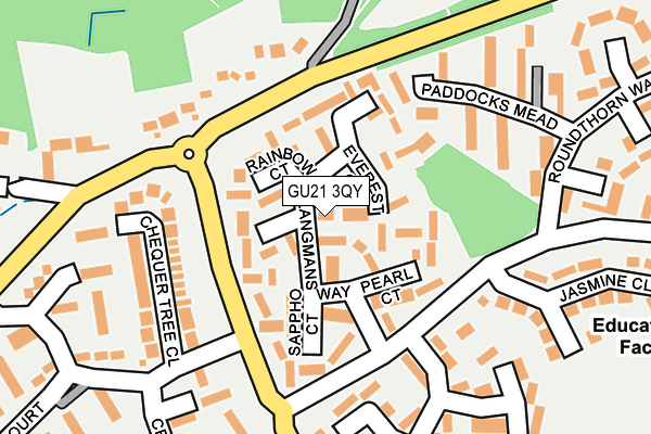 GU21 3QY map - OS OpenMap – Local (Ordnance Survey)