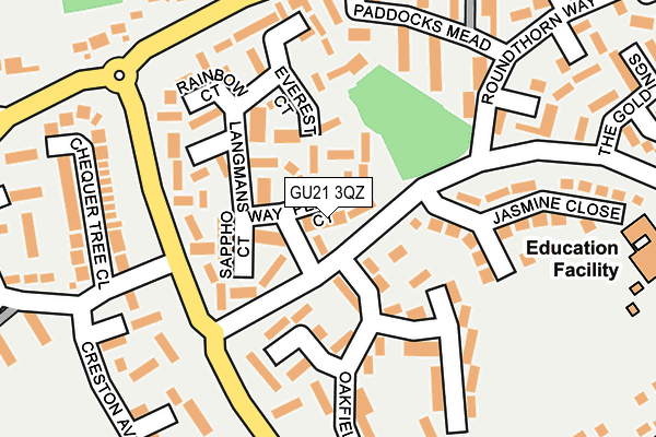 GU21 3QZ map - OS OpenMap – Local (Ordnance Survey)