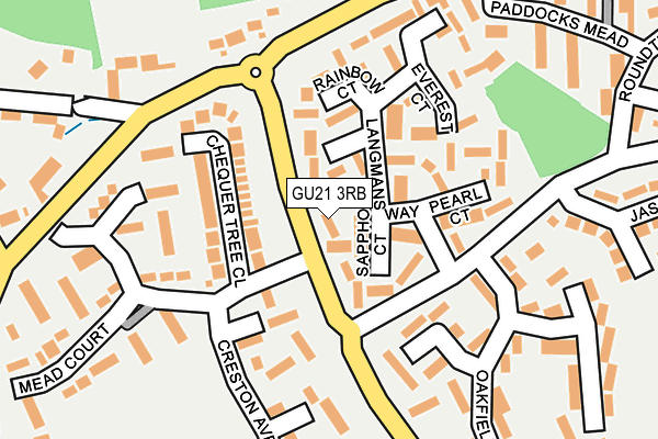 GU21 3RB map - OS OpenMap – Local (Ordnance Survey)