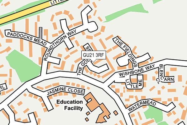 GU21 3RF map - OS OpenMap – Local (Ordnance Survey)