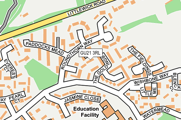 GU21 3RL map - OS OpenMap – Local (Ordnance Survey)