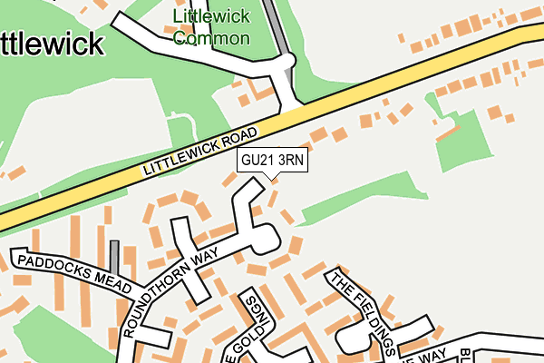 GU21 3RN map - OS OpenMap – Local (Ordnance Survey)