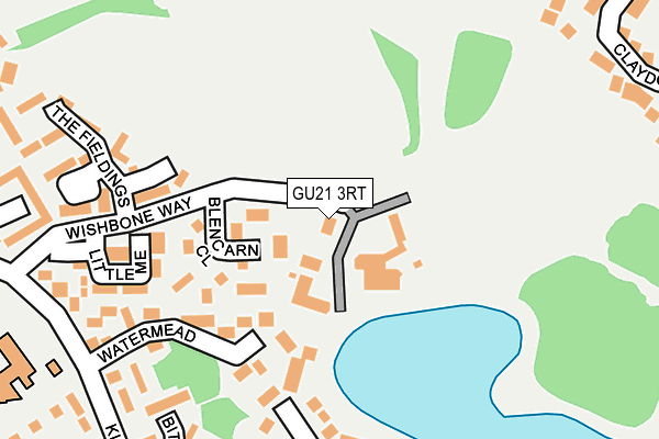 GU21 3RT map - OS OpenMap – Local (Ordnance Survey)