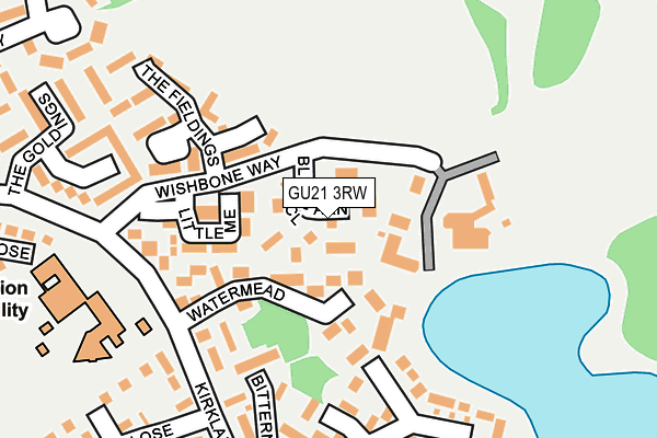 GU21 3RW map - OS OpenMap – Local (Ordnance Survey)
