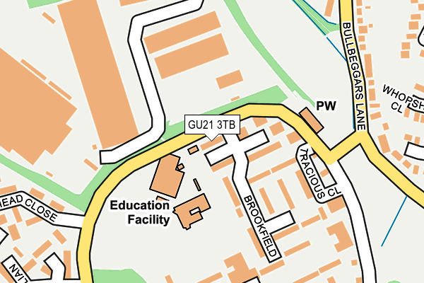 GU21 3TB map - OS OpenMap – Local (Ordnance Survey)