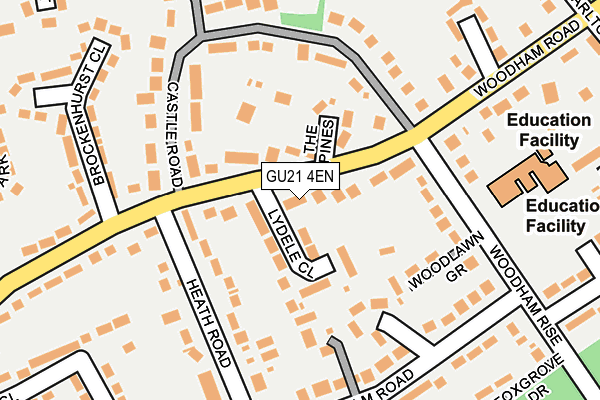 GU21 4EN map - OS OpenMap – Local (Ordnance Survey)