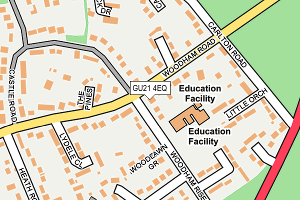 GU21 4EQ map - OS OpenMap – Local (Ordnance Survey)