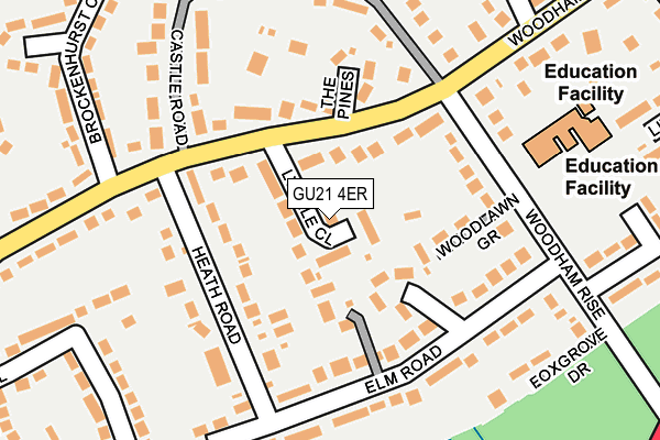 GU21 4ER map - OS OpenMap – Local (Ordnance Survey)