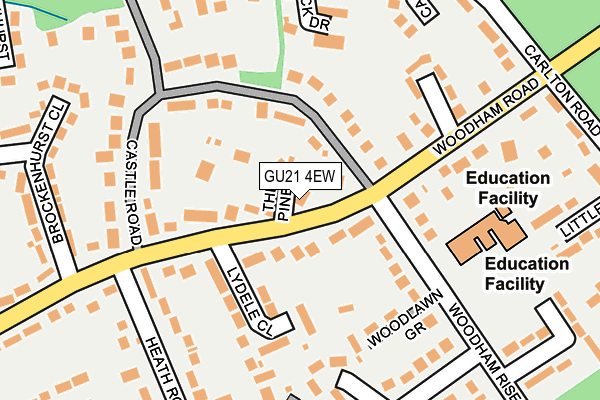 GU21 4EW map - OS OpenMap – Local (Ordnance Survey)