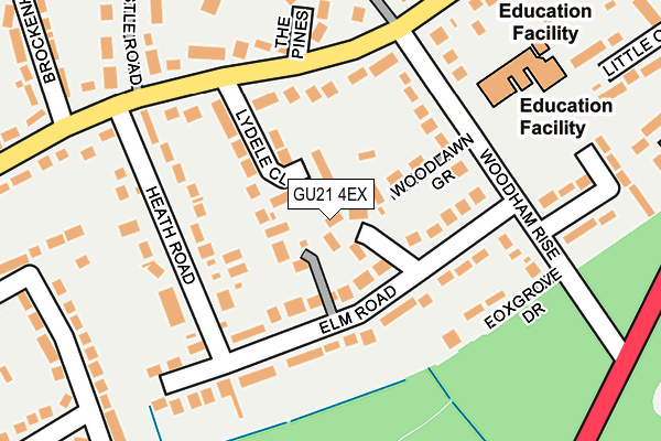 GU21 4EX map - OS OpenMap – Local (Ordnance Survey)