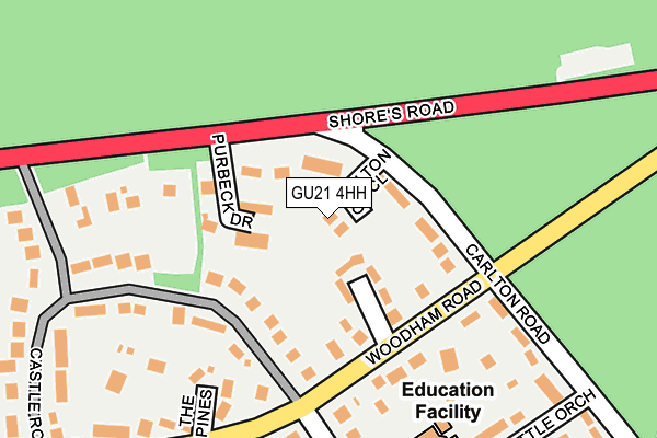 GU21 4HH map - OS OpenMap – Local (Ordnance Survey)