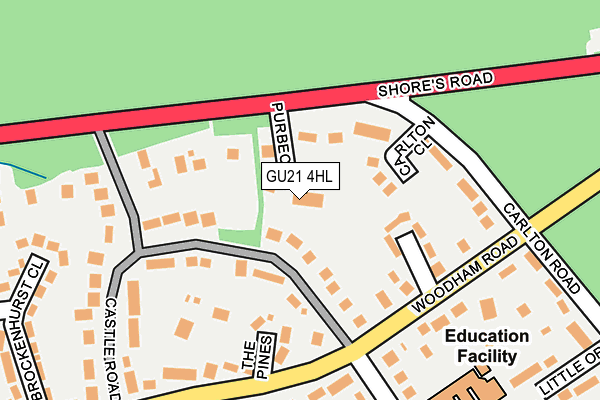 GU21 4HL map - OS OpenMap – Local (Ordnance Survey)