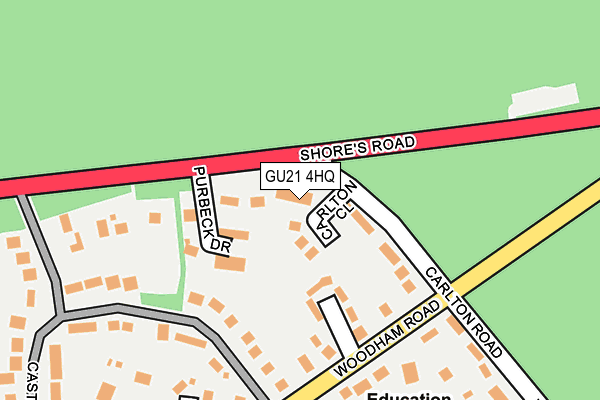 GU21 4HQ map - OS OpenMap – Local (Ordnance Survey)