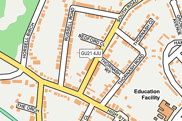 GU21 4JU map - OS OpenMap – Local (Ordnance Survey)