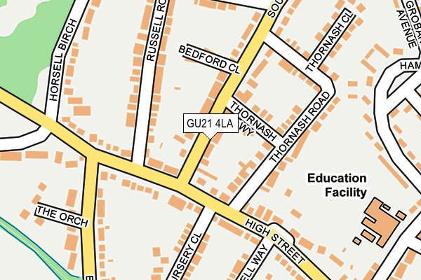 GU21 4LA map - OS OpenMap – Local (Ordnance Survey)