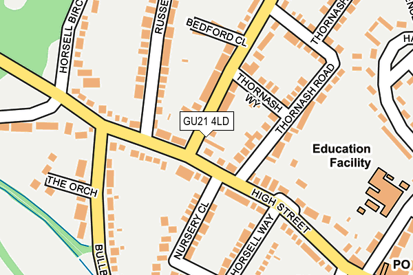 GU21 4LD map - OS OpenMap – Local (Ordnance Survey)